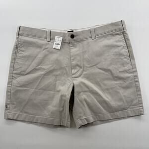 J.Crew 7” Inseam Khaki Shorts Men’s Size 40 Beige Cotton Stretch Chino NWT